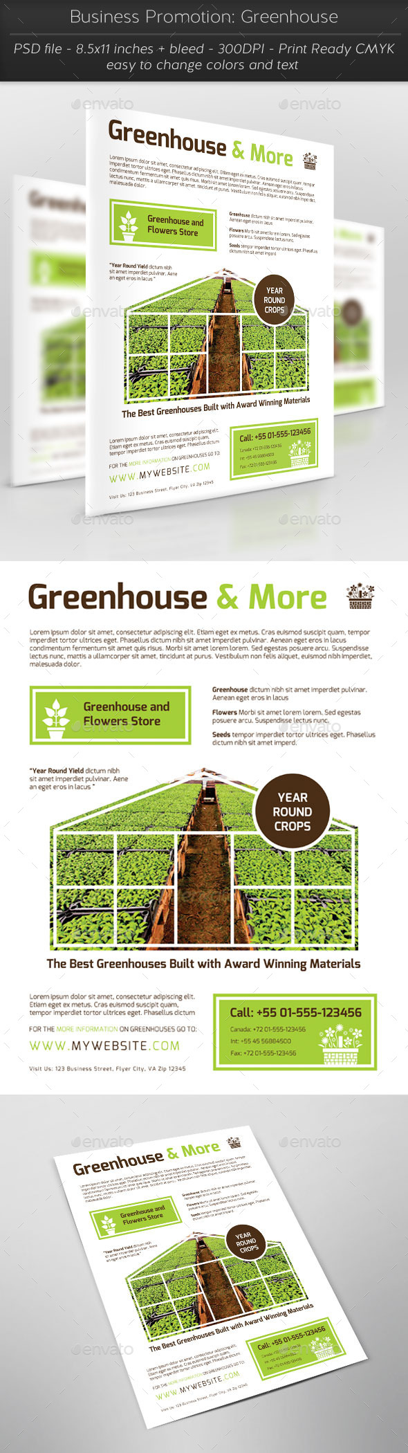 Business Promotion: Greenhouse - Flyers Print Templates
