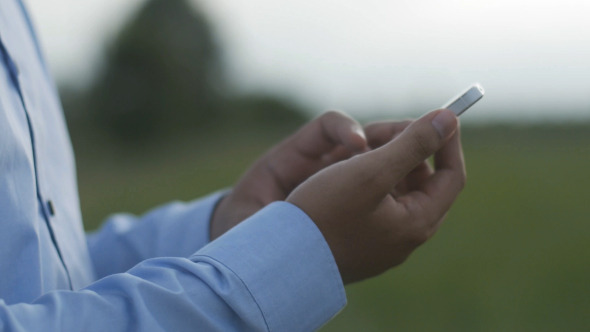 Man Using Smartphone Man Using Smartphone