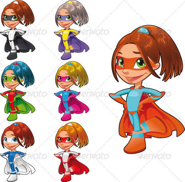 Young Superheroes - Characters Vectors
