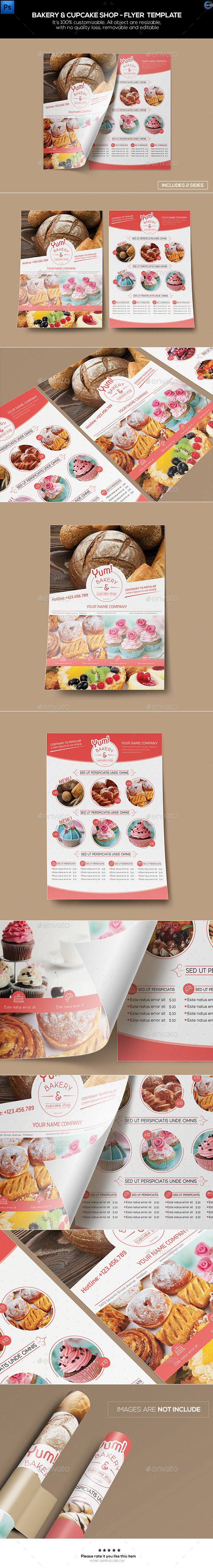 Bakery & Cupcake Shop Flyer Template Bakery & Cupcake Shop Flyer Template