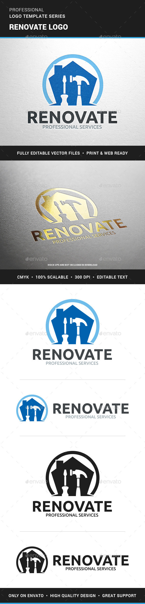 Renovate Logo Template - Objects Logo Templates