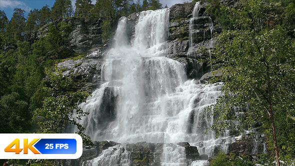 Waterfall Tvindefossen Norway Waterfall Tvindefossen Norway