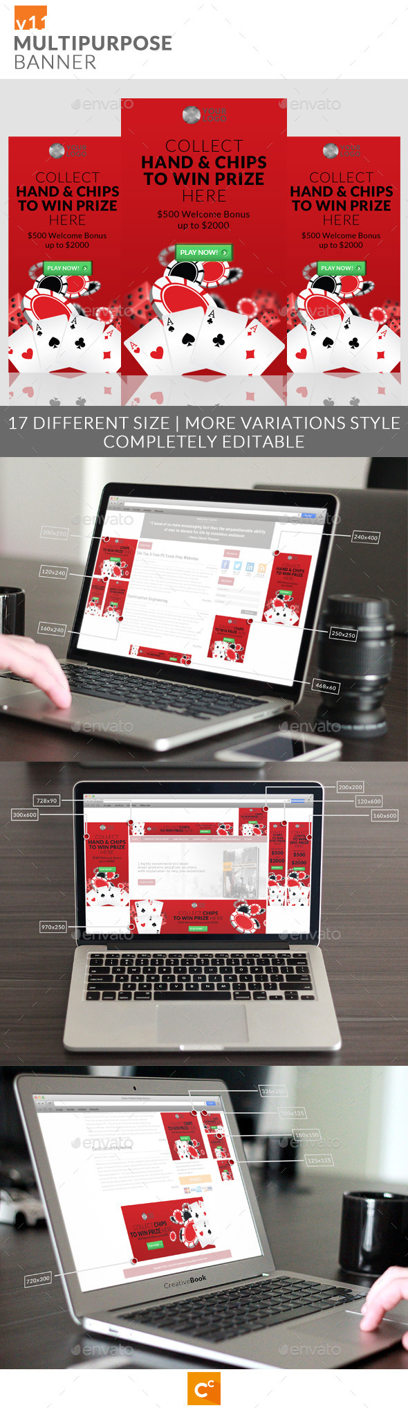 Multipurpose Banner Ads v11 - Banners & Ads Web Elements