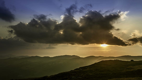 Beautiful Summer Sunset In Mountains Beautiful Summer Sunset In Mountains