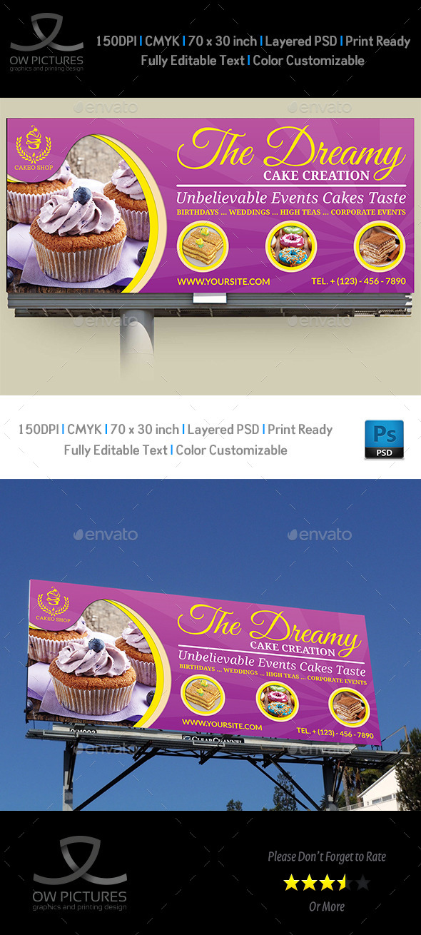 Cake Billboard Template Vol.3 Cake Billboard Template Vol.3