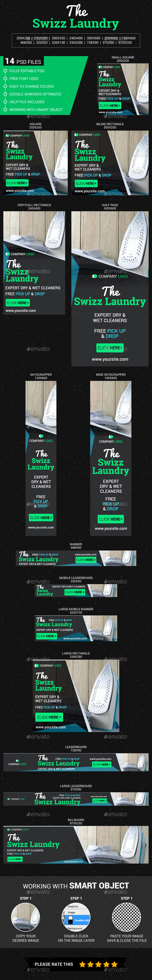 Laundry - Banners & Ads Web Elements