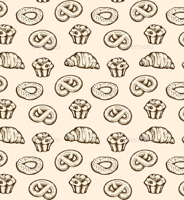 Bakery Seamless Pattern - Patterns Decorative