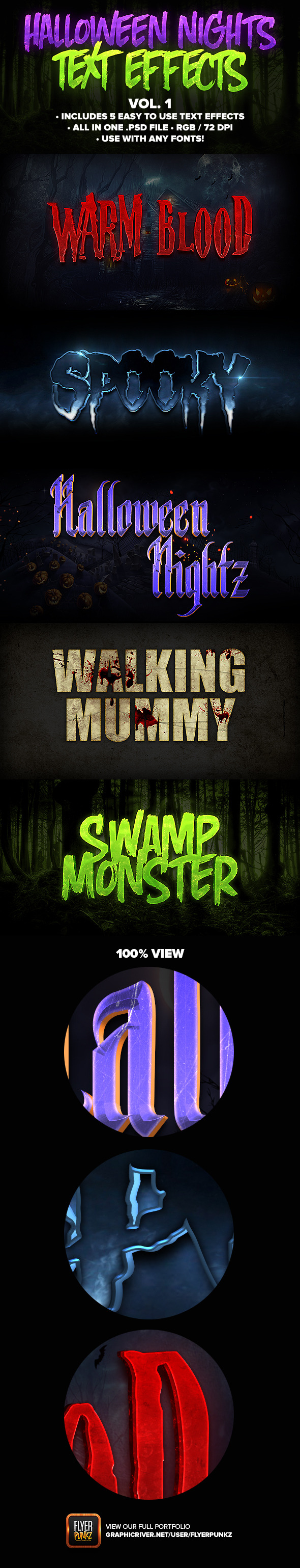 5 Halloween Nights Text Effects Vol 1 5 Halloween Nights Text Effects Vol 1