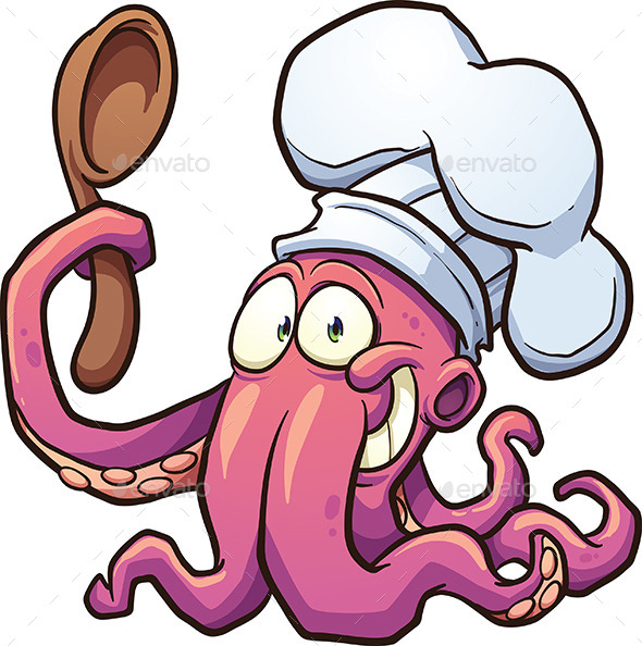 Octopus Chef - Animals Characters