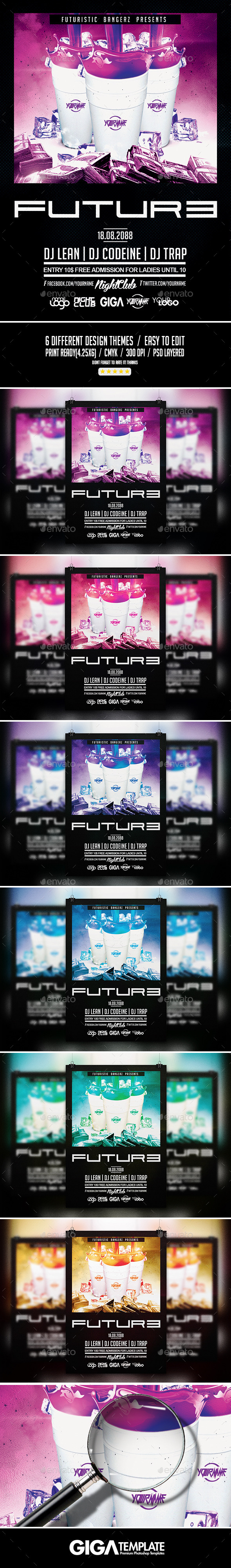 Future Drink Party | Hip-Hop Flyer PSD Template - Events Flyers