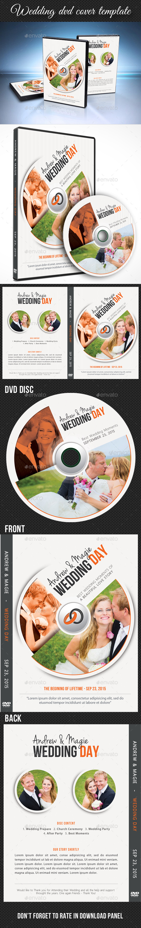 Wedding DVD Cover Template 13 - CD & DVD Artwork Print Templates