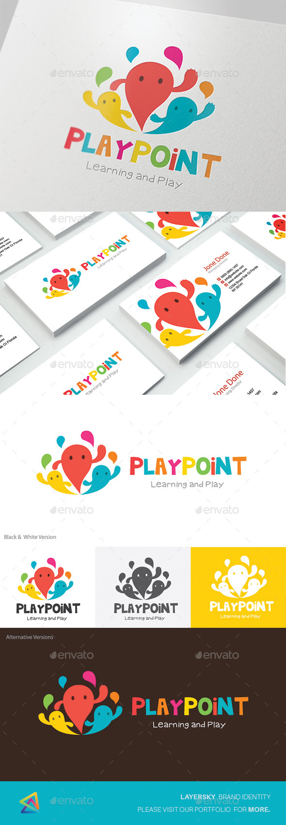 Kids Logo - Play Point - Humans Logo Templates