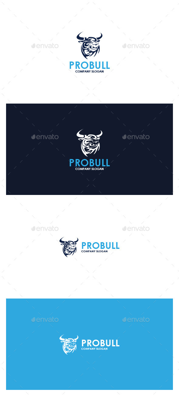 Pro Bull Logo - Animals Logo Templates