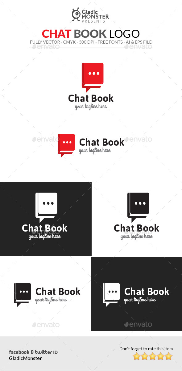 Chat Book Logo - Symbols Logo Templates