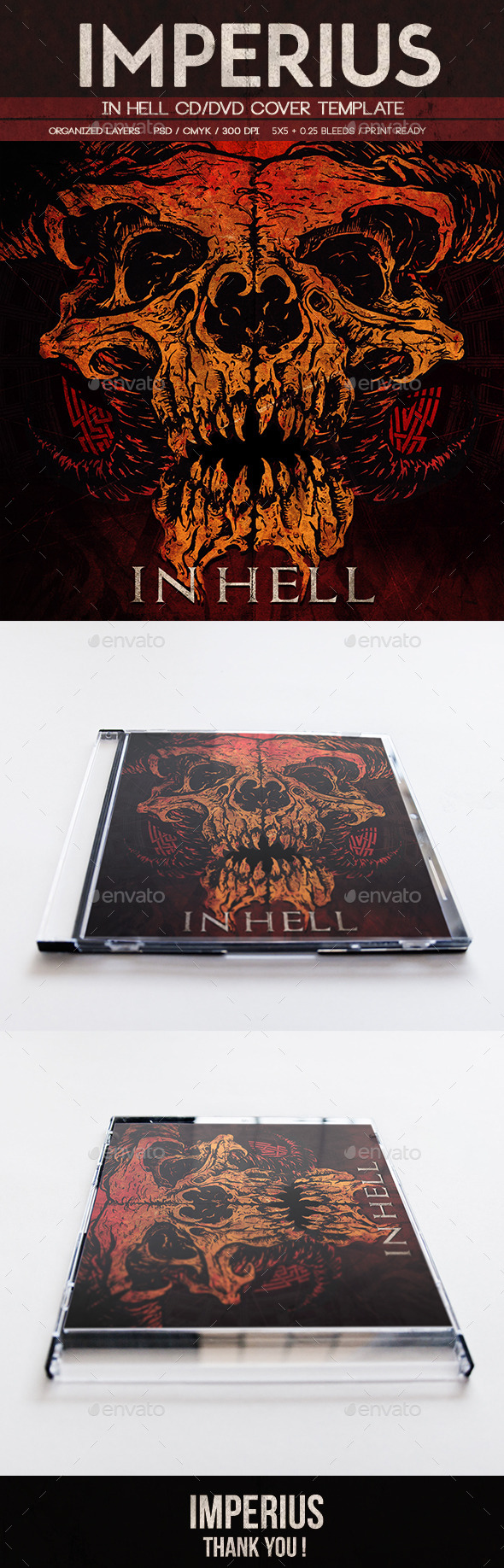 In Hell CD/DVD Cover - CD & DVD Artwork Print Templates