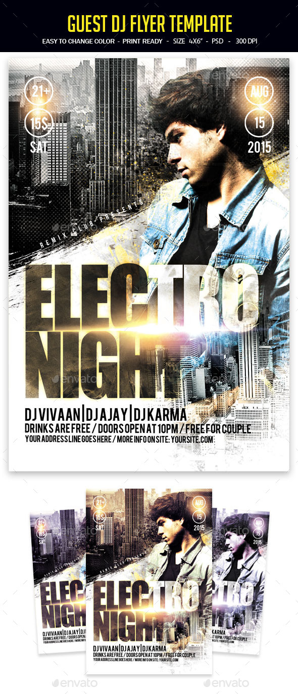 Guest Dj Flyer Template - Clubs & Parties Events