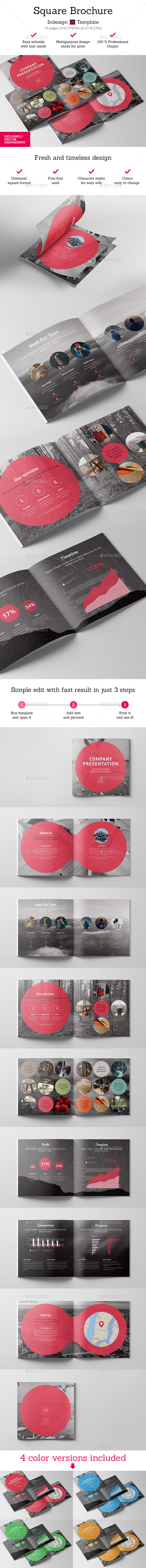 Square Brochure Indesign Template Square Brochure Indesign Template