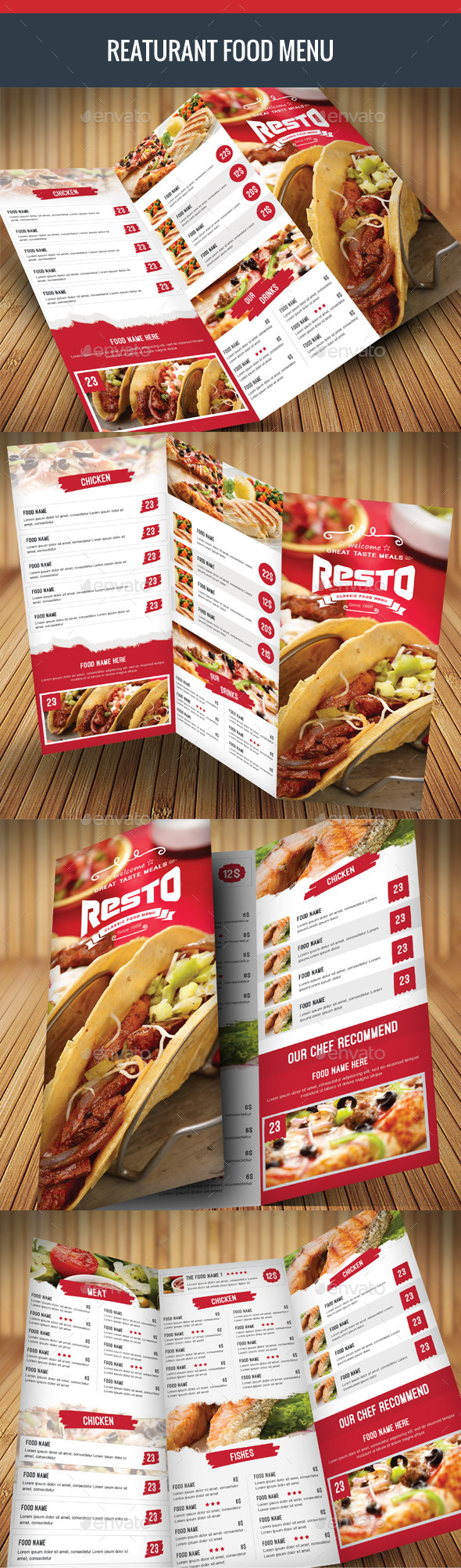 Restaurant Food Menu - Food Menus Print Templates