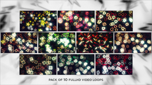 Floating Neon Shapes Loops (10-Pack)