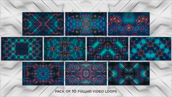Hypnotic Neon Loops (10-Pack)