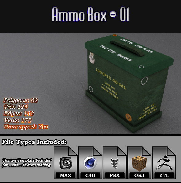 Low Poly AmmoBox - 3Docean 12499718