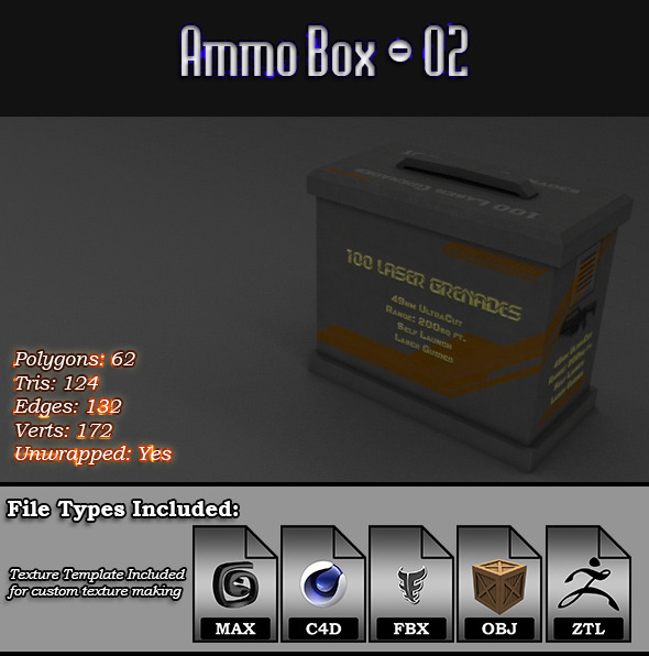 Low Poly AmmoBox - 3Docean 12499772