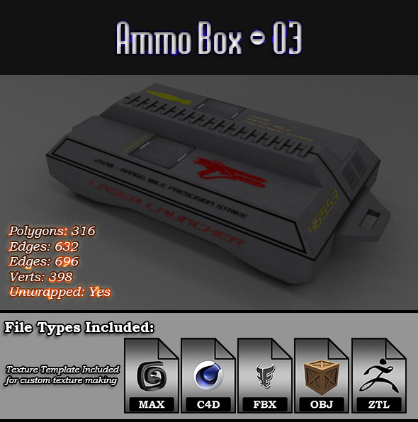 Low Poly AmmoBox - 3Docean 12499813
