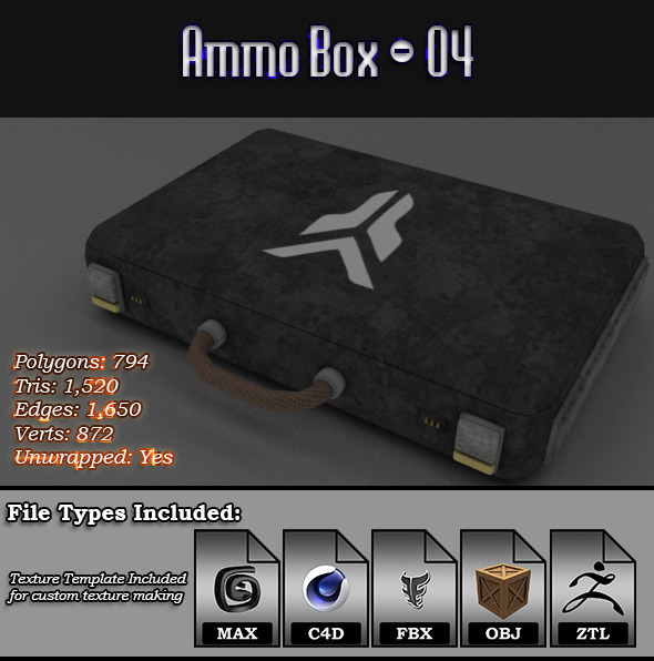 Low Poly AmmoBox - 3Docean 12499864