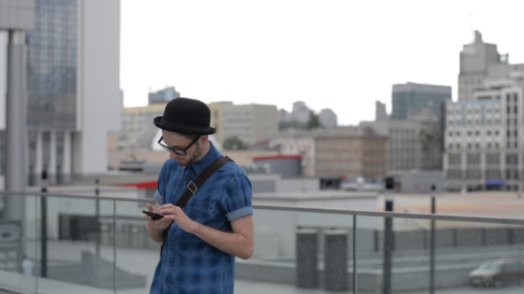 Using Smartphone on Street Using Smartphone on Street
