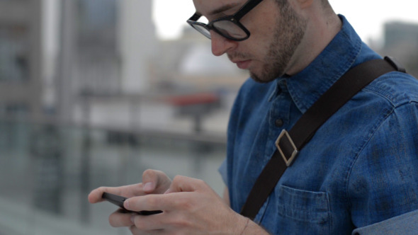 Text Message by Young Man Text Message by Young Man
