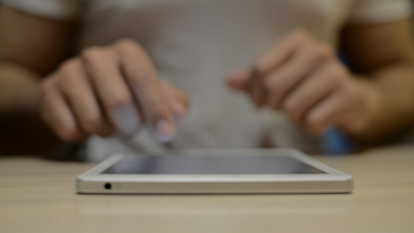 Using Tablet at Night Using Tablet at Night