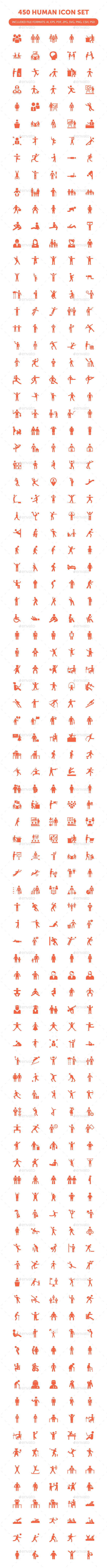 450 Human Icon Set - Characters Icons