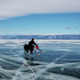 People Travel on Frozen Lake Baikal 3075 - VideoHive Item for Sale