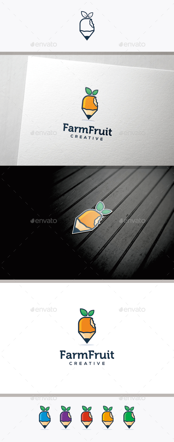 Farm Fruit Creative Logo Template Farm Fruit Creative Logo Template