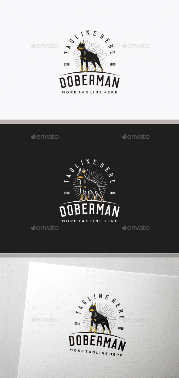 Doberman Logo Tempalte Doberman Logo Tempalte