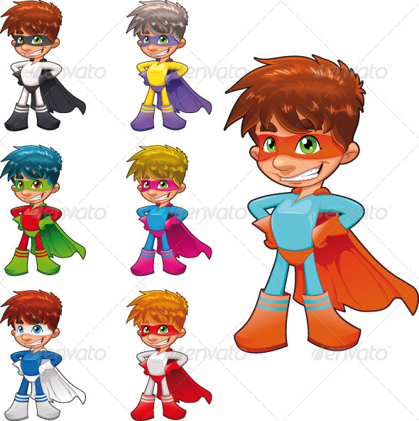 Young superheroes. - People Characters