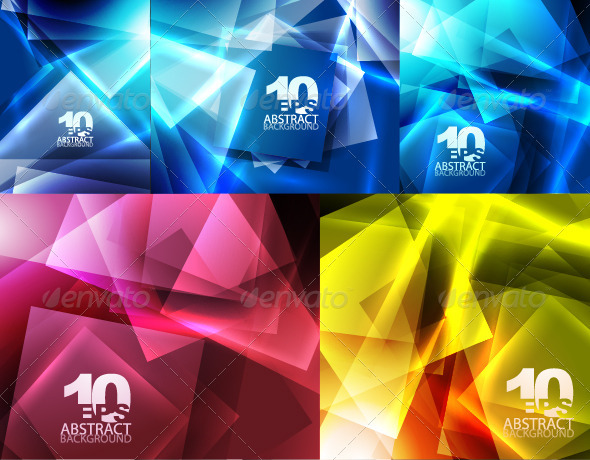 Abstract glowing squares background