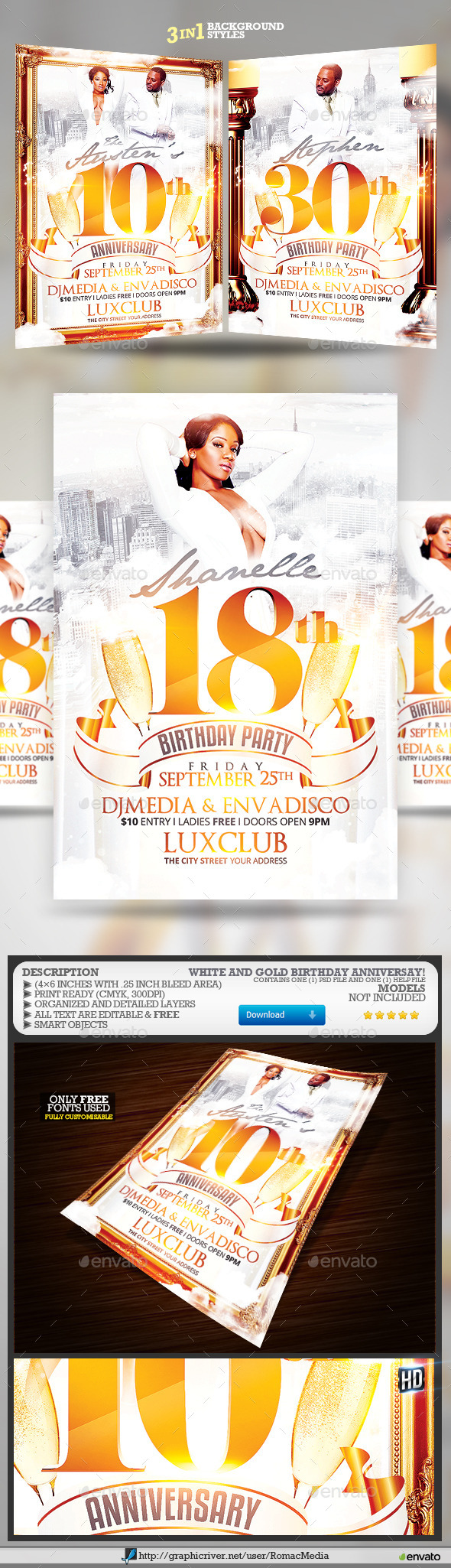 White and Gold Anniversary Birthday Party - Clubs & Parties Events