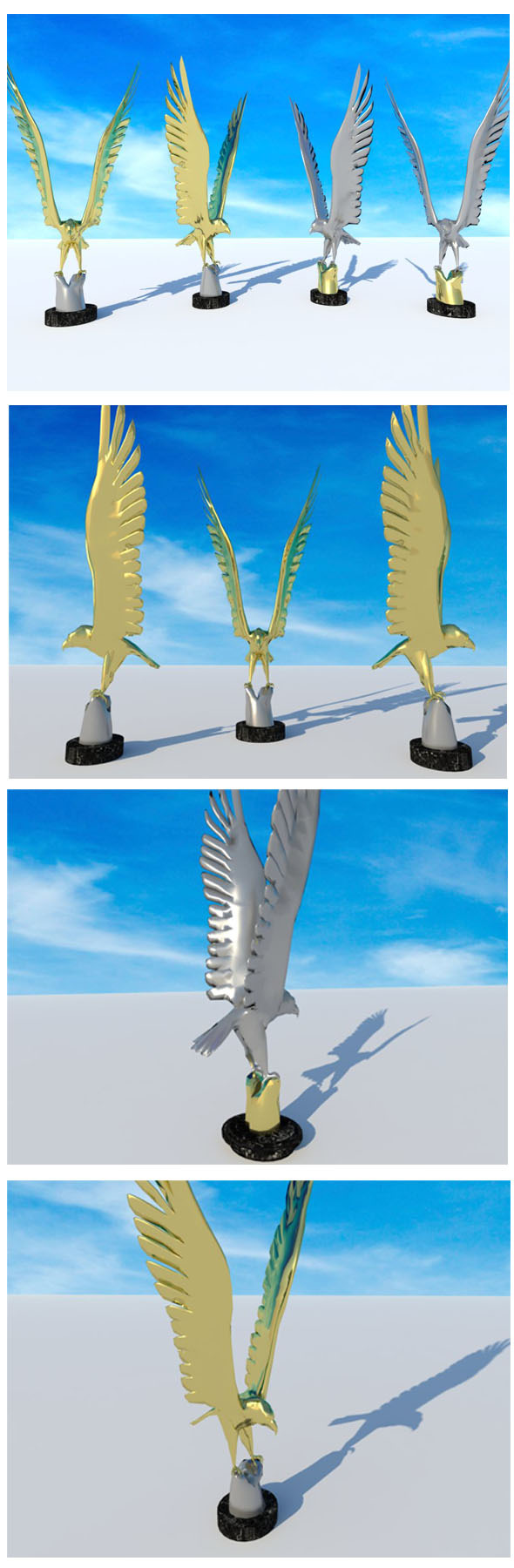 Eagle -bird- goldensilver - 3Docean 12505931