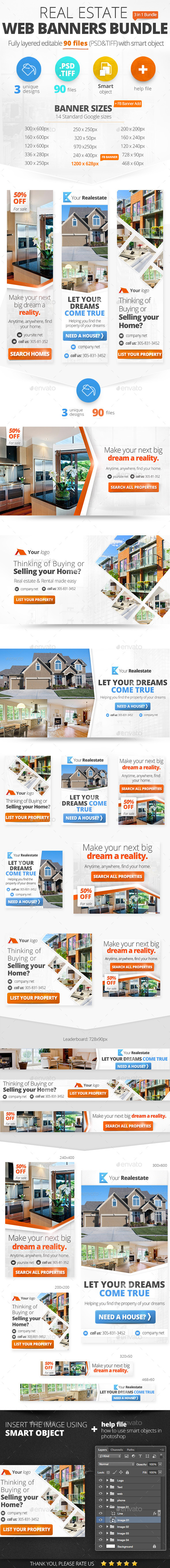 Real Estate Web Banners Bundle - Banners & Ads Web Elements