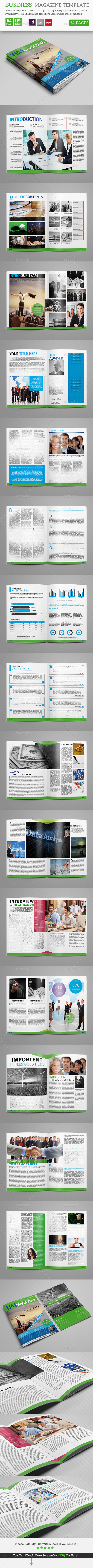 Business Magazine Template_34 Pages - Magazines Print Templates