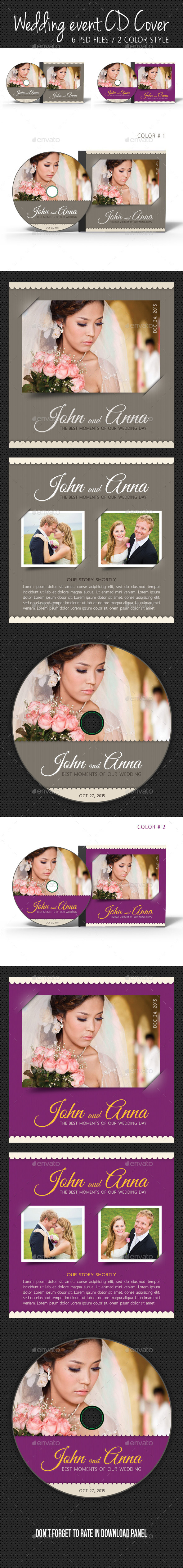 Wedding Event CD Cover V11 - CD & DVD Artwork Print Templates