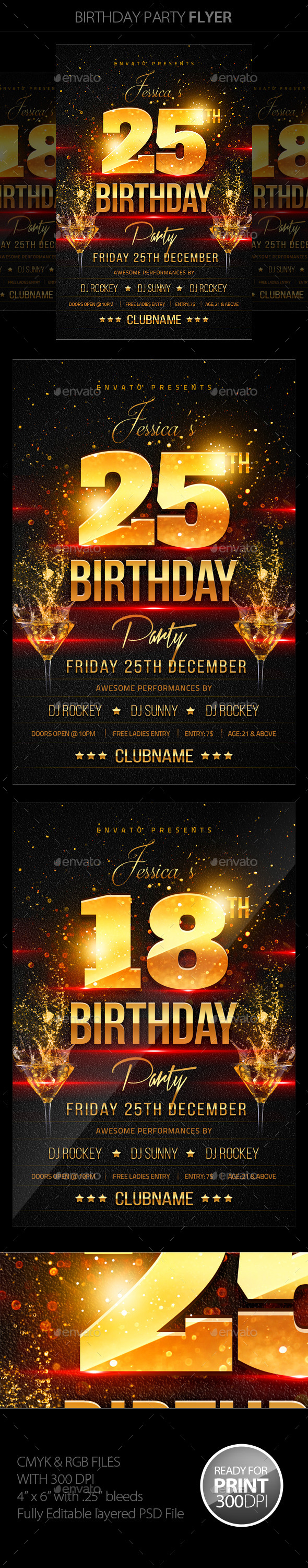 Birthday Flyer - Clubs & Parties Events