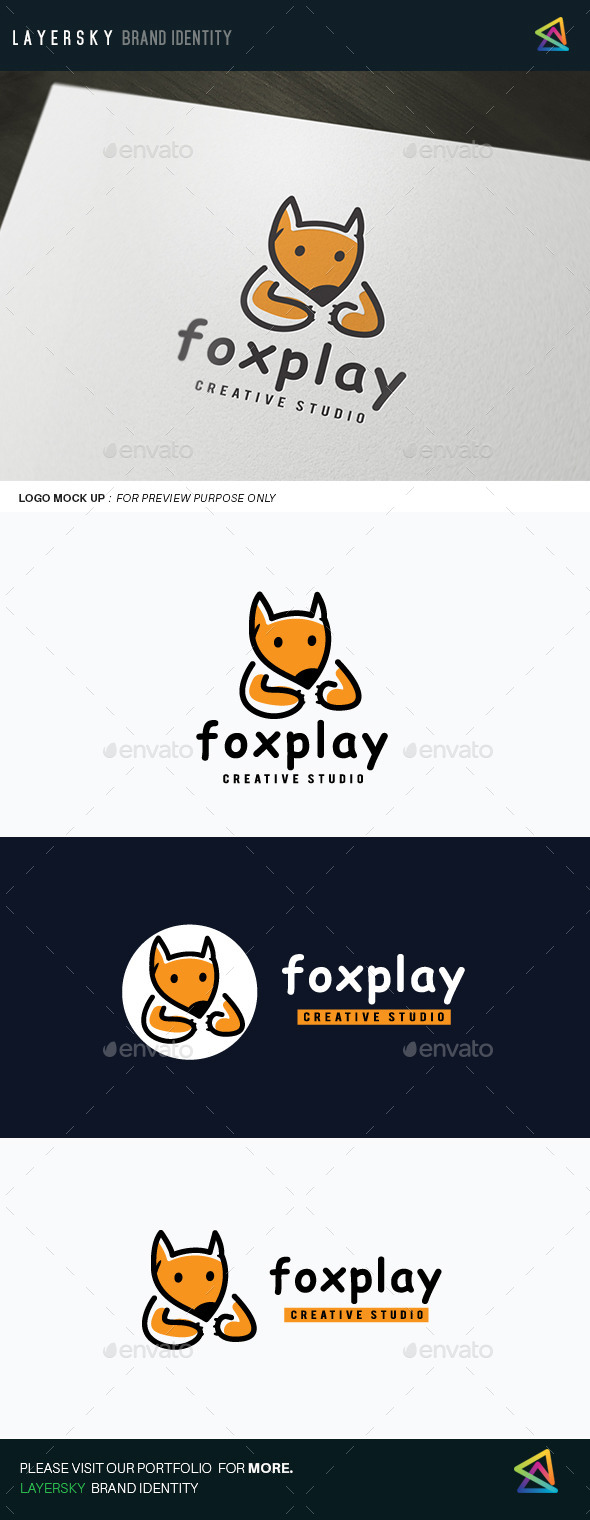 Fox Play - Animals Logo Templates