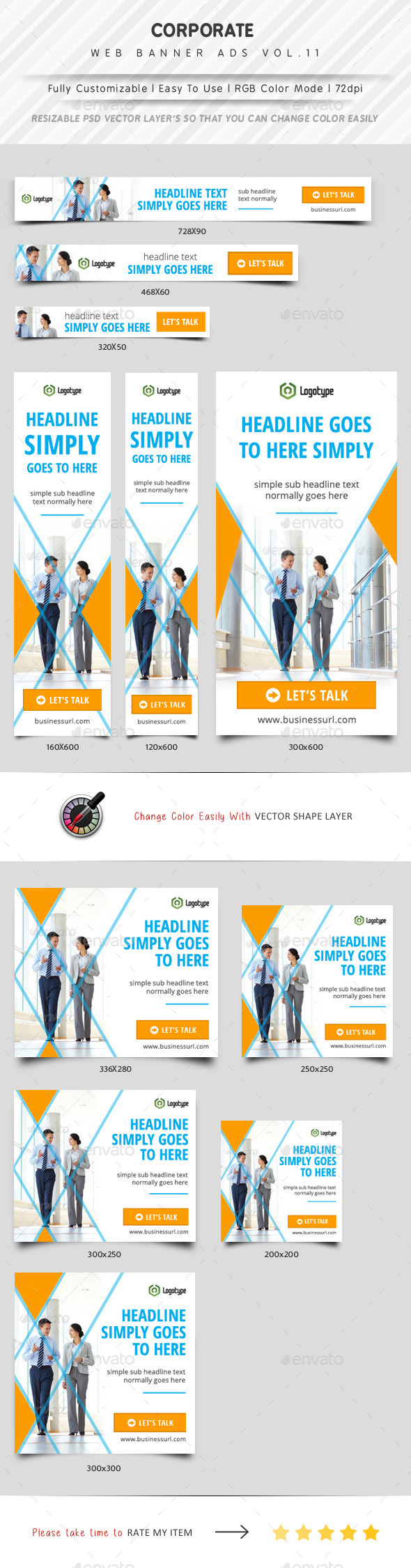 Corporate Web Banner Ads Vol.11 - Banners & Ads Web Elements