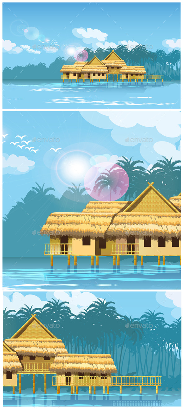 Village on the River - Travel Conceptual