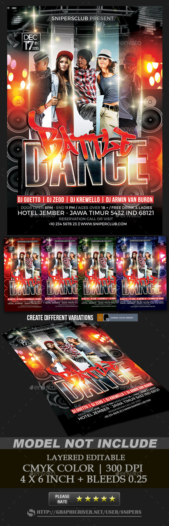 Battle Dance - Events Flyers