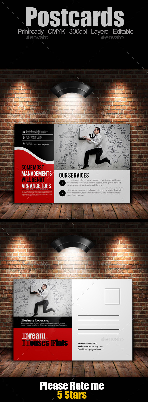 Multi Use Business Post Cards Template - Cards & Invites Print Templates
