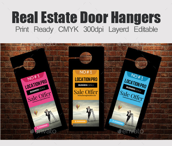 Corporate Door Hangers Template - Miscellaneous Print Templates