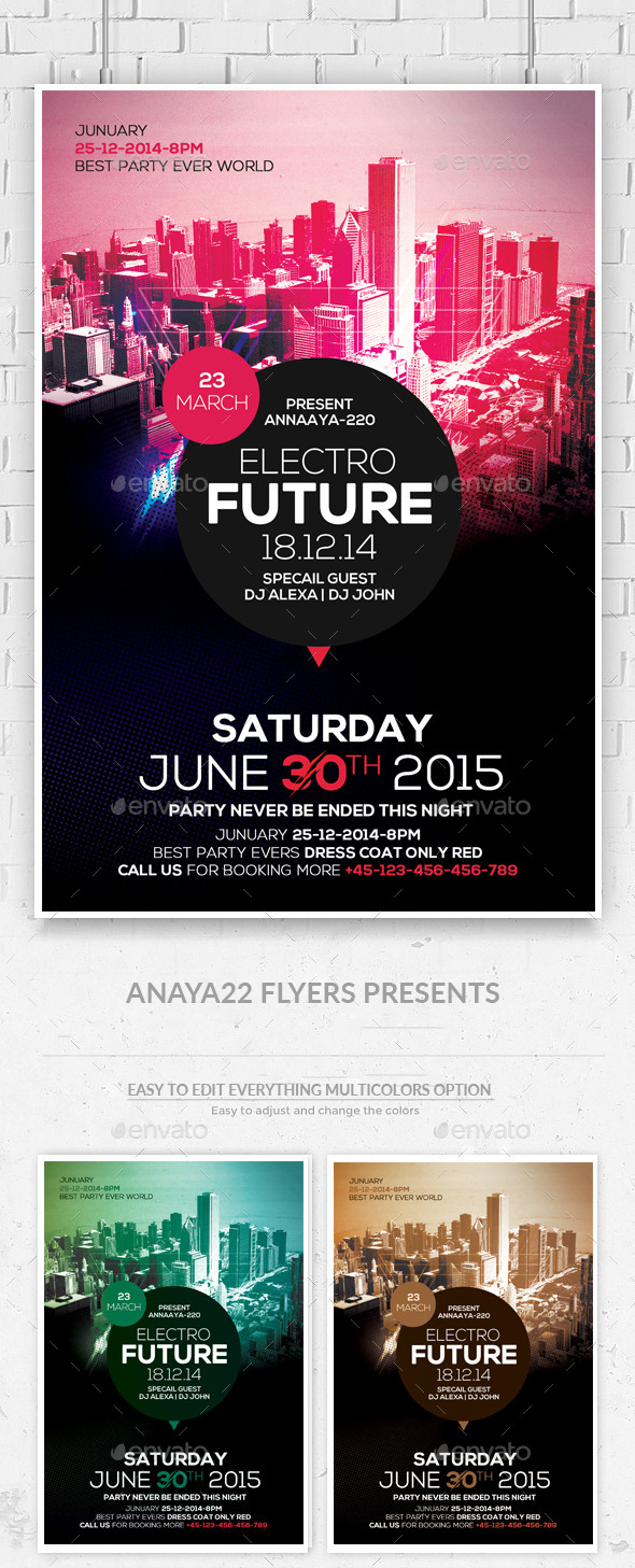 City View Party Flyer Template - Clubs & Parties Events